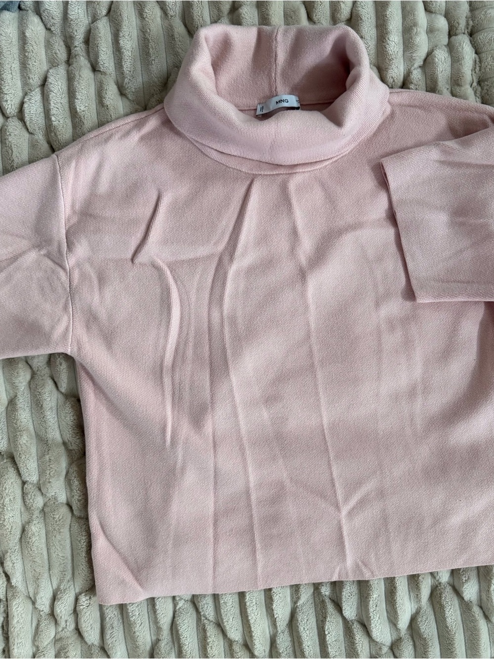 Mango Pale Pink Cowl Neck Sweater